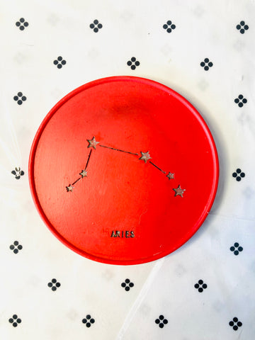 Red Aries Constellation Tray