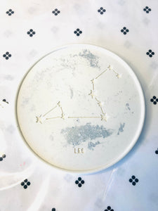 White Leo Constellation Tray